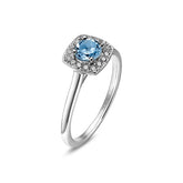 Blue Topaz & Diamond Ring - Dracakis Jewellers